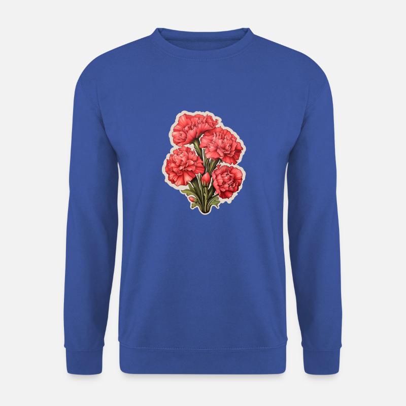 Nelken Carnation - Unisex Pullover - Royalblau