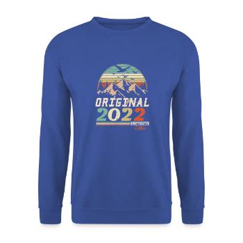 2022 vintage anniversaire rétro vintage cadeau - Sweat-shirt Unisexe - bleu royal - Devant - Alina (178cm) & Michal (187cm)