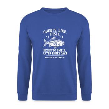 Benjamin Franklin quote - Unisex Sweatshirt - royal blue - Front - Alina (178cm) & Michal (187cm)