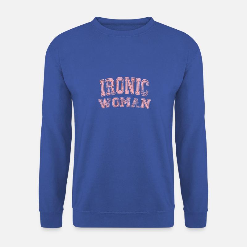 Pink Ironic Woman - Triathlon - Unisex Pullover - Royalblau
