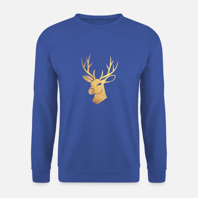 Goldener Hirsch - Unisex Pullover - Royalblau