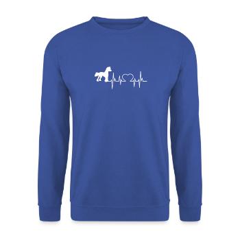Chinesischer Schopfhund Geschenk Shirt - Unisex Pullover - Royalblau - Vorne - Alina (178cm) & Michal (187cm)