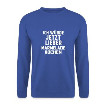 MARMELADE KOCHEN - Unisex Pullover - Royalblau - Vorne - Alina (178cm) & Michal (187cm)