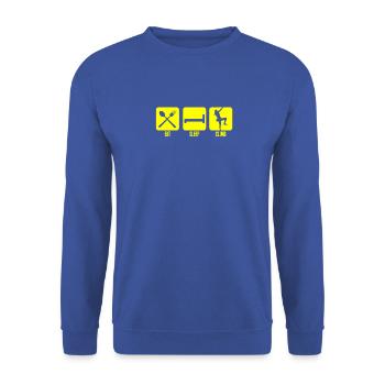 Sport climb climber climb Christmas Christmas - Unisex Sweatshirt - royal blue - Front - Alina (178cm) & Michal (187cm)