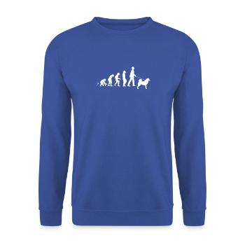 Buhund norvégien shirt cadeau - Sweat-shirt Unisexe - bleu royal - Devant - Alina (178cm) & Michal (187cm)