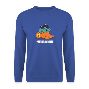 Lazy sloth koala funny gift monday - Unisex Sweatshirt - royal blue - Front - Alina (178cm) & Michal (187cm)