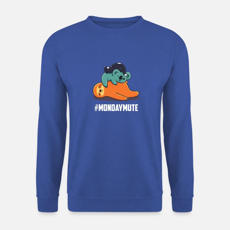 Faul Faultier Koala lustig Geschenk Montag - Unisex Pullover - Royalblau
