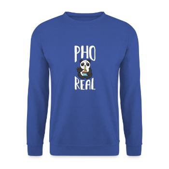 Pho Real Panda Soup Vietnamese Food Gift - Unisex Sweatshirt - royal blue - Front - Alina (178cm) & Michal (187cm)