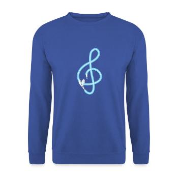 La musique est la clé - Musique - Son - Song - Paroles - Sweat-shirt Unisexe - bleu royal - Devant - Alina (178cm) & Michal (187cm)