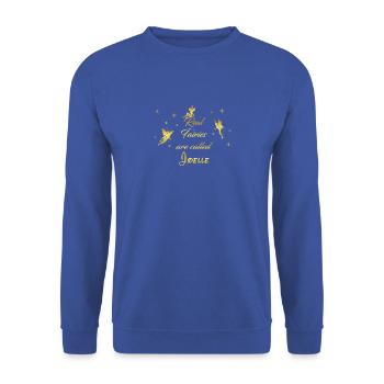 fées de fée fée prénom nom Joelle - Sweat-shirt Unisexe - bleu royal - Devant - Alina (178cm) & Michal (187cm)