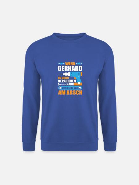 GERHARD Name Geschenk Reparatur reparieren - Unisex Pullover - Royalblau
