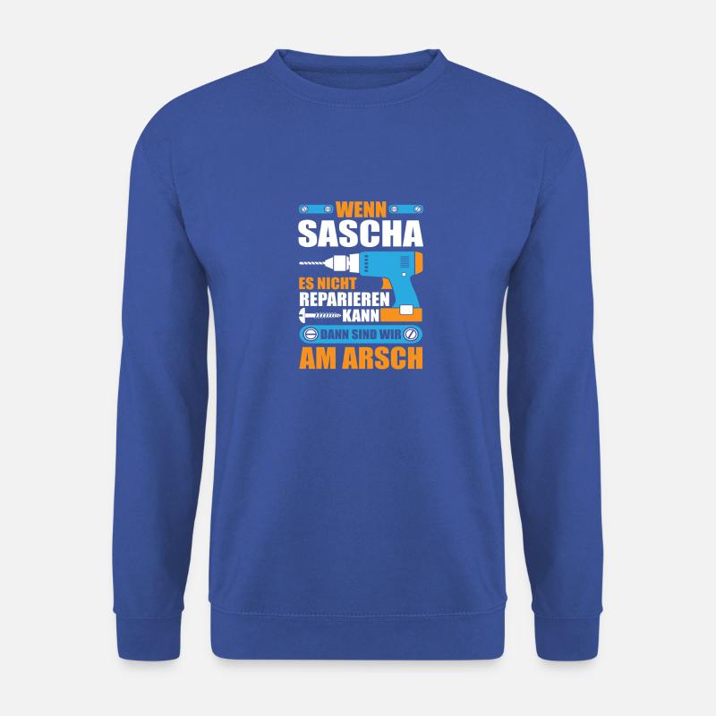 SASCHA Name Geschenk Reparatur reparieren - Unisex Pullover - Royalblau