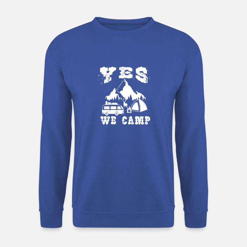 Ja, wir können ähhh campen! Yes we camp - Unisex Pullover - Royalblau