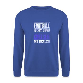 Chelsea Football Football as a great gift fan - Unisex Sweatshirt - royal blue - Front - Alina (178cm) & Michal (187cm)