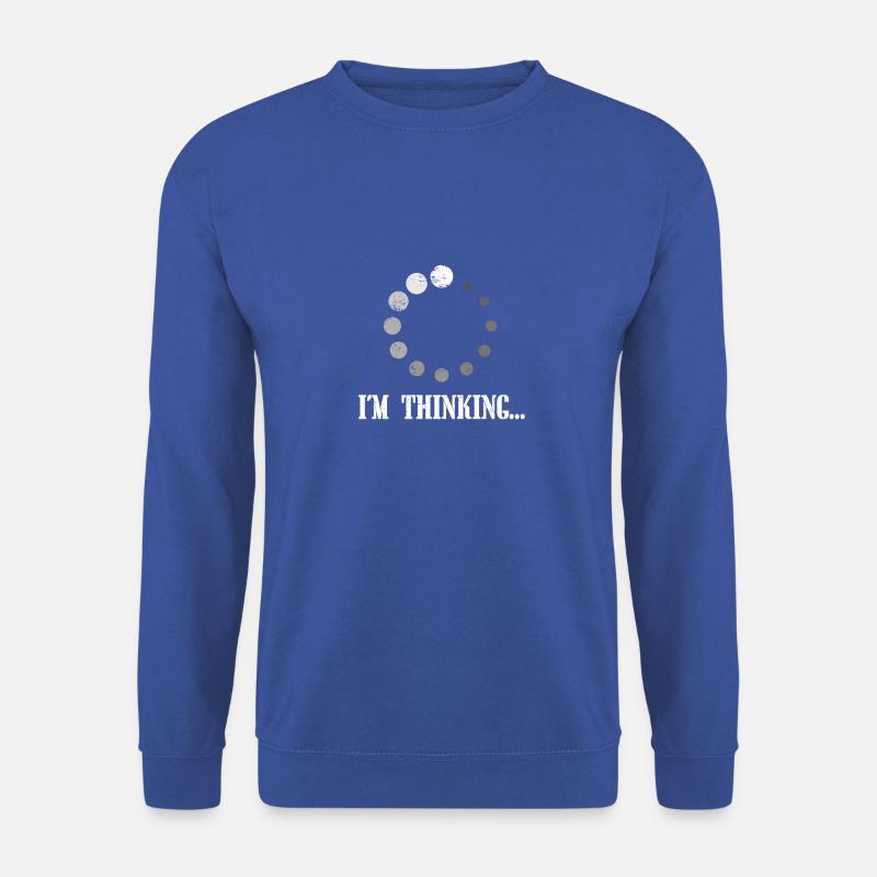 Ich denke nach. Computer Nerd Geek Geschenk - Unisex Pullover - Royalblau