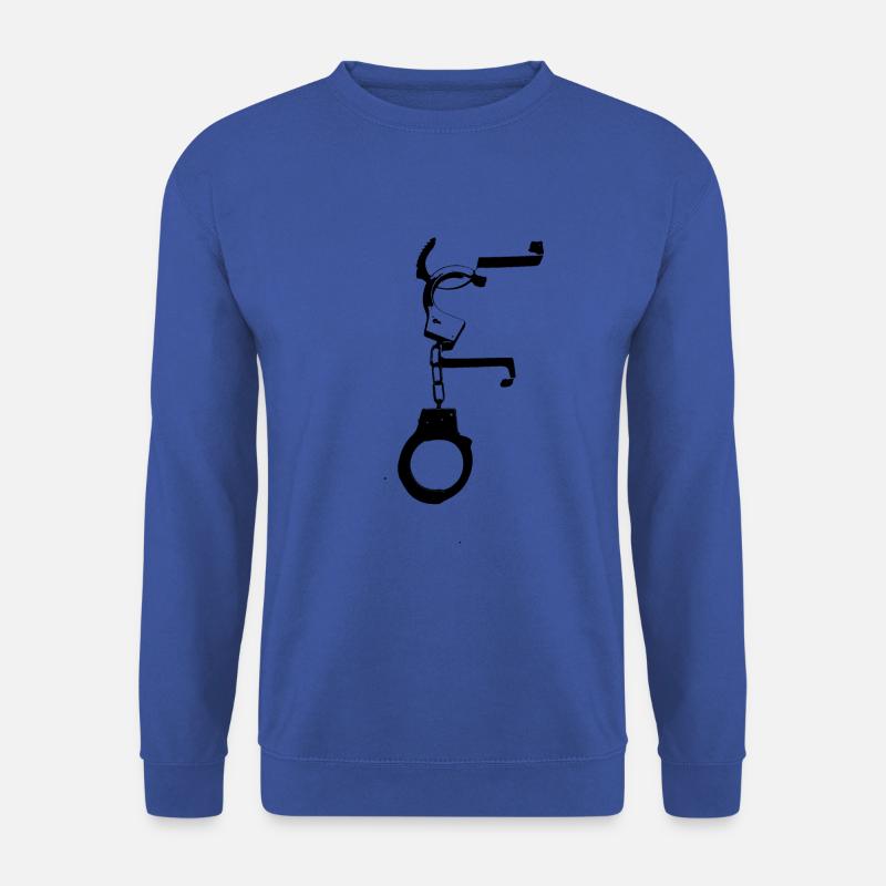 BUCHSTABE F Handschellen - Unisex Pullover - Royalblau