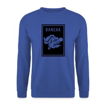 Bancak - Wayang - Unisex Pullover - Royalblau - Vorne - Alina (178cm) & Michal (187cm)