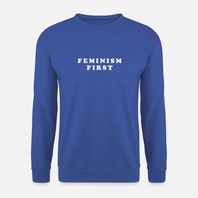 Feminism first typography - Unisex Sweatshirt - royal blue
