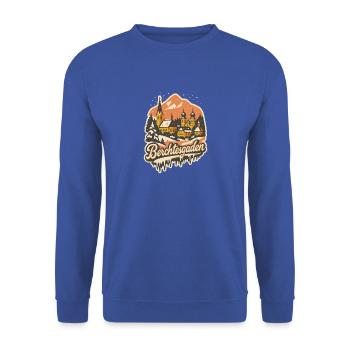 Berchtesgaden Winterzauber  - Unisex Pullover - Royalblau - Vorne - Alina (178cm) & Michal (187cm)