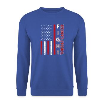 Kehlkopfkrebs - Unisex Pullover - Royalblau - Vorne - Alina (178cm) & Michal (187cm)