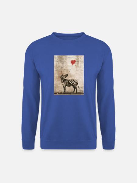 Banksy Zebra - Unisex Pullover - Royalblau