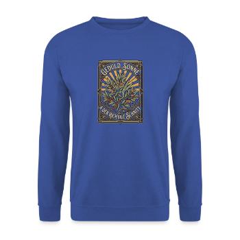 Olivenbaum Schnitt - Unisex Pullover - Royalblau - Vorne - Alina (178cm) & Michal (187cm)