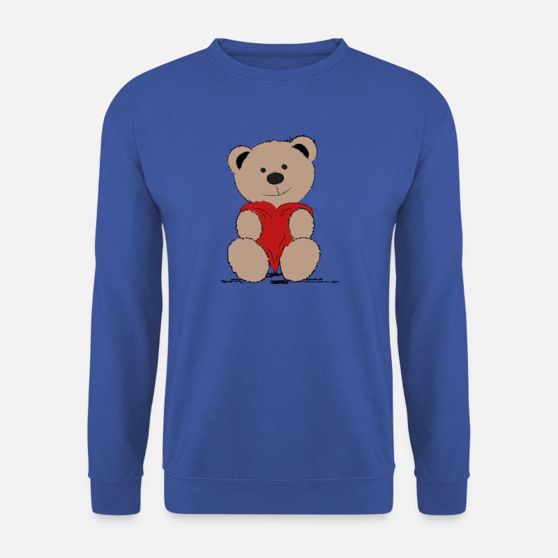Teddybär mit Herz - Unisex Pullover - Royalblau