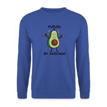 FUELED BY AVOCADO - Vegan VipeZ - Sweat-shirt Unisexe - bleu royal - Devant - Alina (178cm) & Michal (187cm)