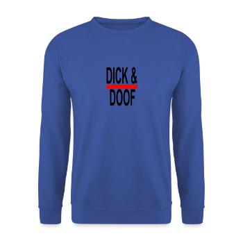 Dick and Goofy - Unisex Sweatshirt - royal blue - Front - Alina (178cm) & Michal (187cm)
