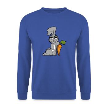 Cute rabbit - Unisex Sweatshirt - royal blue - Front - Alina (178cm) & Michal (187cm)