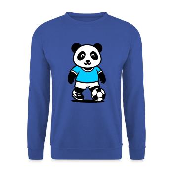 Panda footballeur mignon et stylé Kawaii Foot - Sweat-shirt Unisexe - bleu royal - Devant - Alina (178cm) & Michal (187cm)