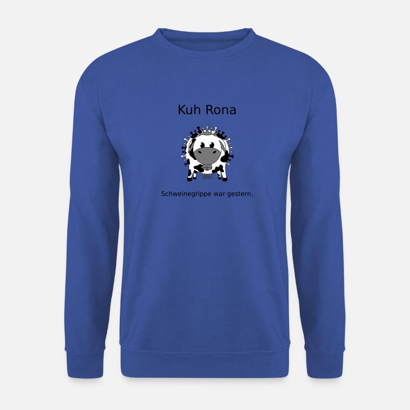 Kuh Rona - Schweinegrippe war gestern - Unisex Pullover - Royalblau