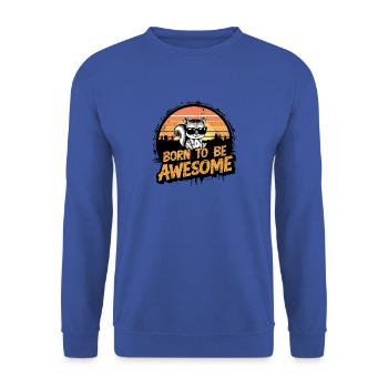 Lustiges Eichhörnchen Tier Motiv - Unisex Pullover - Royalblau - Vorne - Alina (178cm) & Michal (187cm)