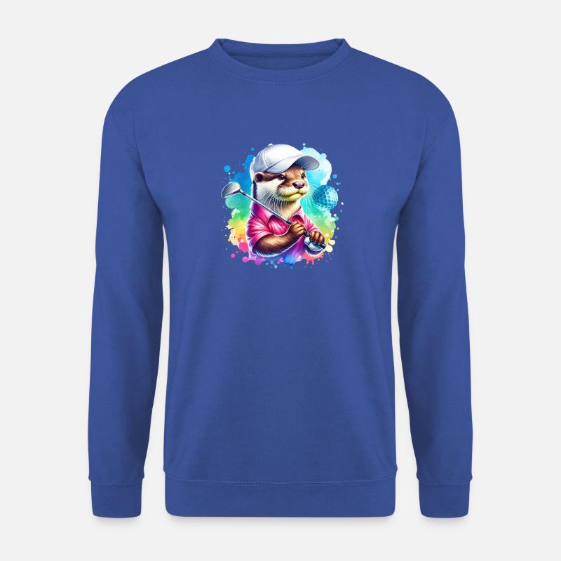 Funny Otter Golfer Golfing - Unisex Sweatshirt - royal blue
