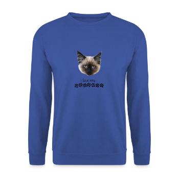 I love my Ragdoll - Sweat-shirt Unisexe - bleu royal - Devant - Alina (178cm) & Michal (187cm)