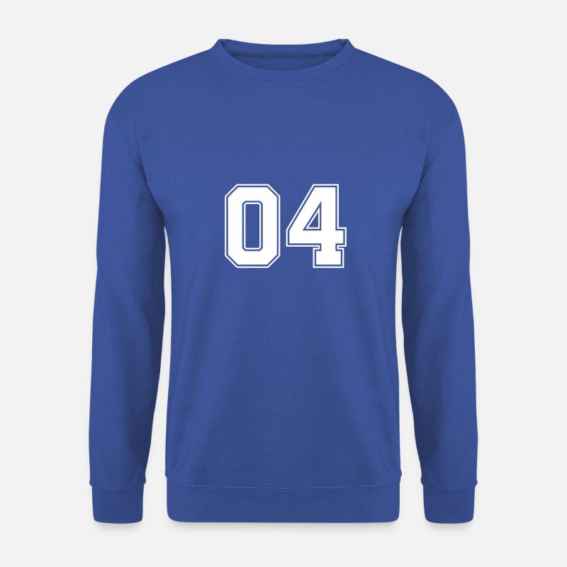 Anzahl 4 - Unisex Pullover - Royalblau