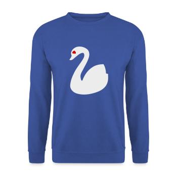 😍🦢Swan in Love-Symbol of Love-Pure Eternal Love - Unisex Sweatshirt - royal blue - Front - Alina (178cm) & Michal (187cm)