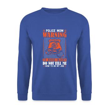 Polizei Polizist Polizeibeamte - Unisex Pullover - Royalblau - Vorne - Alina (178cm) & Michal (187cm)
