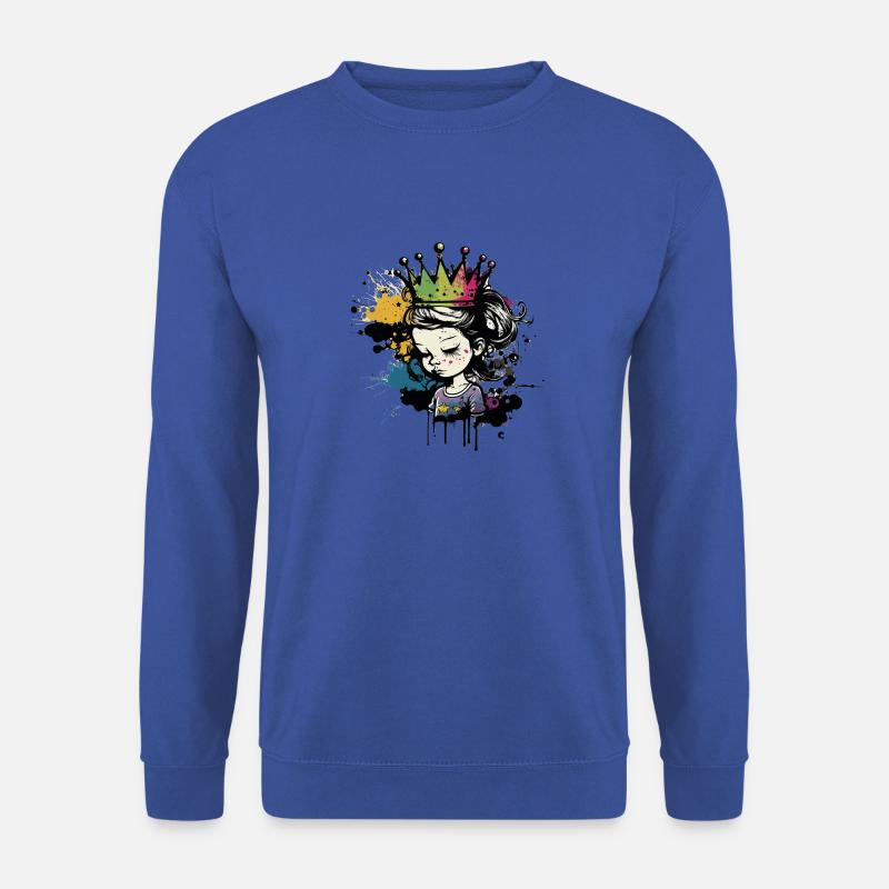 Prinzessin Graffiti Farbtropfen - Unisex Pullover - Royalblau