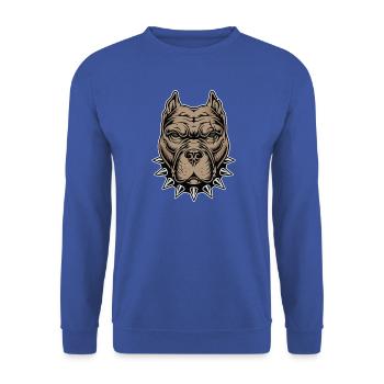 Aggressiver Hund - Unisex Pullover - Royalblau - Vorne - Alina (178cm) & Michal (187cm)