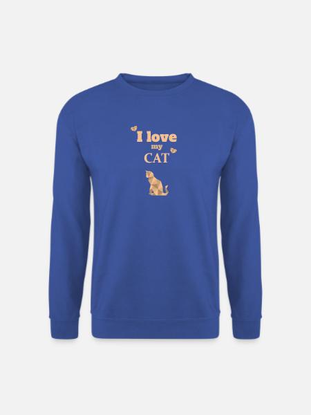 Katze ich liebe mein Haustier - Unisex Pullover - Royalblau