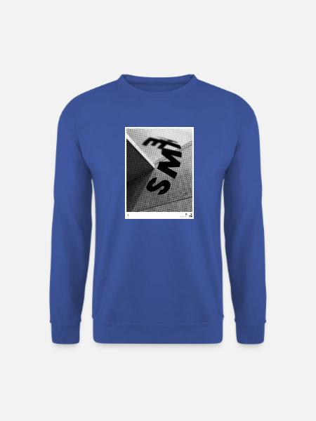 Schwarzweiß Perspektive Typografie - Unisex Pullover - Royalblau