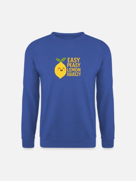 Fröhliche Zitronenmotive mit lustigem Spruch - Unisex Pullover - Royalblau