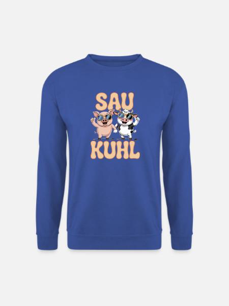 Sau Kuhl Lustige Tierfreunde mit Sonnenbrillen - Unisex Pullover - Royalblau