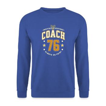 Tennis Coach Geburtstag 1976, Bester Trainer Tasse - Unisex Pullover - Royalblau - Vorne - Alina (178cm) & Michal (187cm)