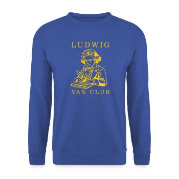 Beethoven - Unisex Pullover - Royalblau - Vorne - Alina (178cm) & Michal (187cm)