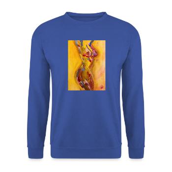 Venere Dorata – Goldene Venus - Unisex Pullover - Royalblau - Vorne - Alina (178cm) & Michal (187cm)