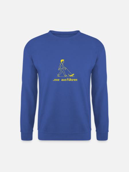 Gelb Exe Ausführen - Unisex Pullover - Royalblau