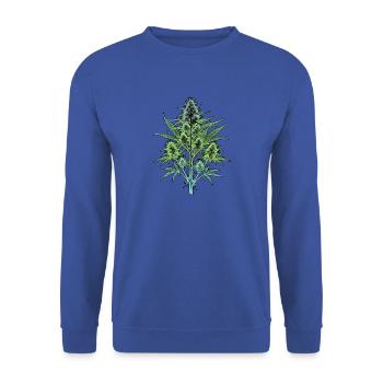 Röntgen Cannabis Pflanze - Unisex Pullover - Royalblau - Vorne - Alina (178cm) & Michal (187cm)