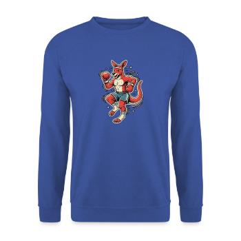 Känguru Boxer - Unisex Pullover - Royalblau - Vorne - Alina (178cm) & Michal (187cm)